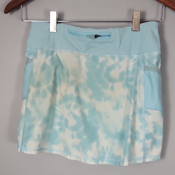 Athleta Girl Sky Blue Tie Dye Skort Skirt - Picture 4 of 5